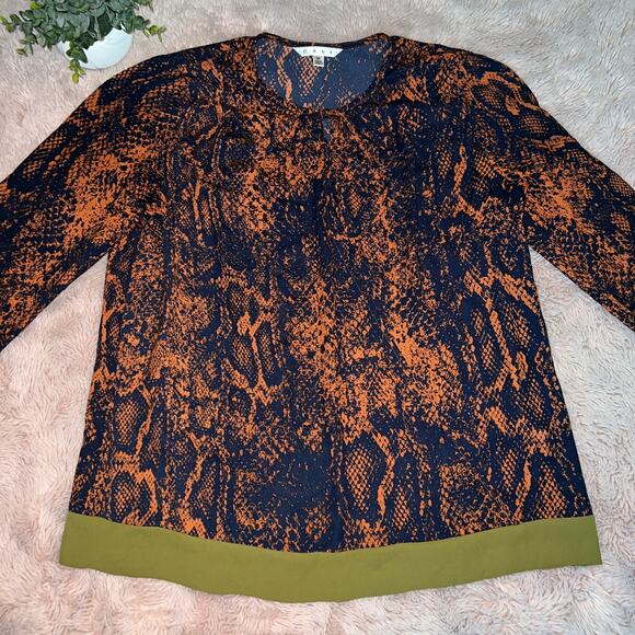 Cabi Snake Skin Animal Print Surplice Wrap Front Blouse Size: Medium - Picture 2 of 11